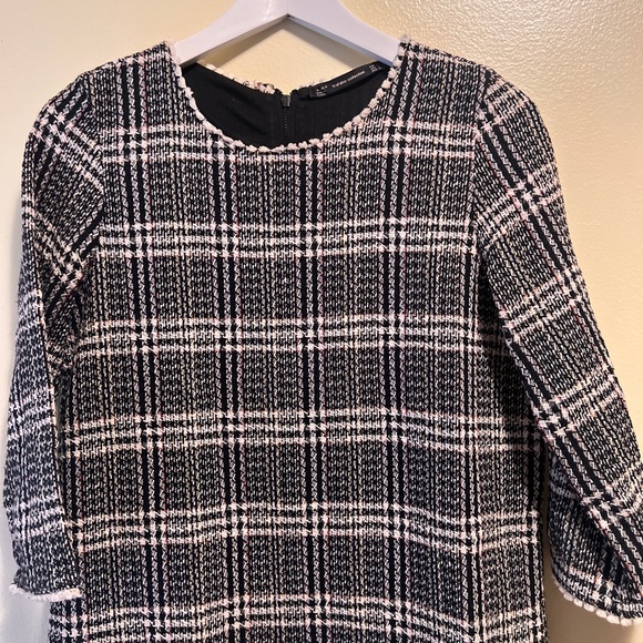 Zara Long Sleeve Midi Dress, Textured - Picture 4 of 5